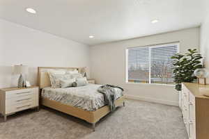 View of carpeted bedroom