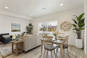 Dining room featuring light hardwood / wood-style floors