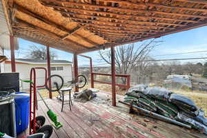 View of wooden deck