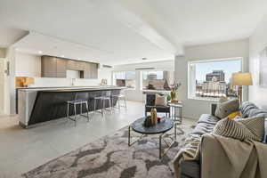 Living room with sink