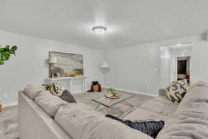 View of carpeted living room