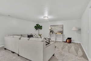 View of carpeted living room