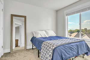 View of carpeted bedroom