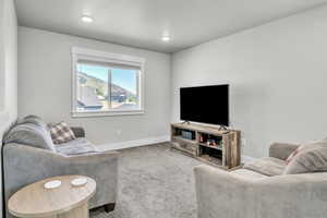 View of carpeted living room