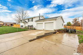 View of front of home with a front lawn