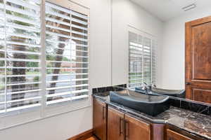 Bathroom featuring vanity