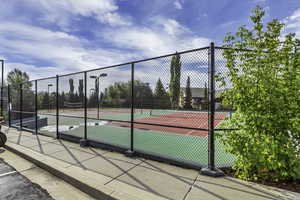 View of tennis court