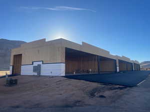 View of front facade with a mountain view