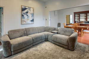 Living room featuring wood-type flooring