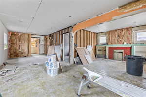 Miscellaneous room featuring a fireplace