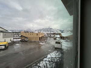 Exterior space with a mountain view