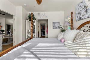 Bedroom featuring a closet