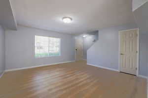 Interior space with light hardwood / wood-style floors