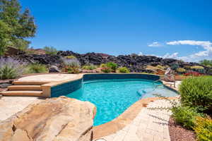 View of pool with a patio