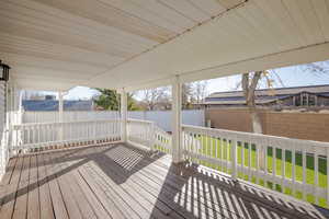 View of wooden terrace