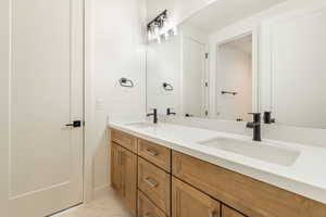 Bathroom featuring vanity