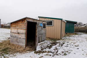 View of snow covered structure