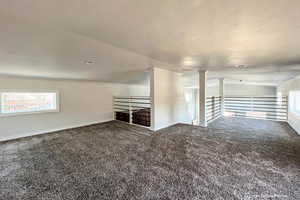 Interior space featuring carpet floors