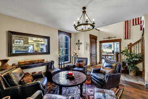 Cozy and inviting reception area (or dining room)