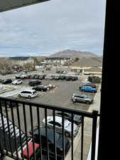 Balcony with a mountain view, north side.