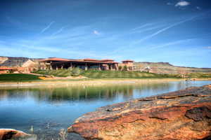 Property view of water with a mountain view