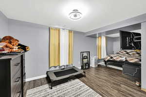 Bedroom featuring hardwood / wood-style floors