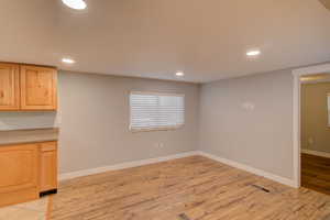 Interior space featuring light wood-type flooring