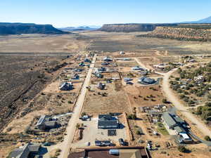 Aerial view with a mountain view