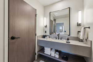 Bathroom featuring vanity