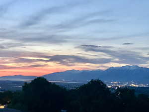 Beautiful View of City, Lake and Mountains