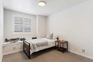 Bedroom featuring carpet flooring