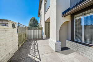 Great patio space right off the kitchen- You can grill, catch some sun or enjoy a summer evening. Spacious enough to accomodate some patio furniture or canopy/table.