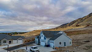 Exterior space featuring a mountain view