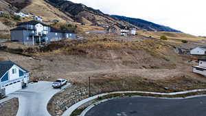 Bird's eye view featuring a mountain view