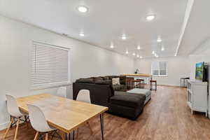 Dining area featuring light hardwood / wood-style flooring