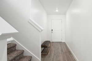 Interior space featuring light hardwood / wood-style floors