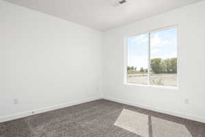 Unfurnished room featuring carpet floors