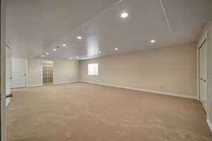 View of carpeted empty room