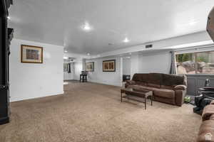 View of carpeted living room