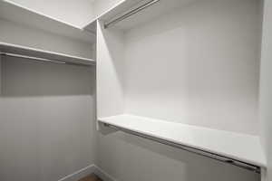 View of walk in closet