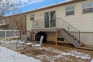 View of snow covered house