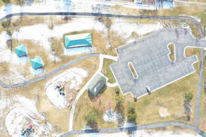 Birds eye view of property