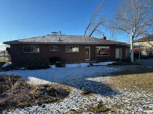 View of snow covered house