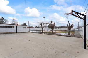 View of sport court featuring plenty of natural light