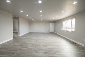 Unfurnished room featuring light hardwood / wood-style floors