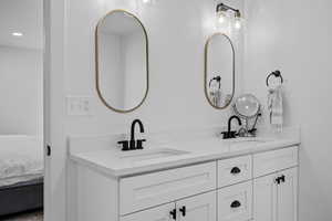 Bathroom featuring vanity