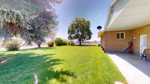 View of yard with a patio area