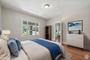 Bedroom featuring light hardwood / wood-style flooring