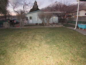 View of backyard facing the back of the main house