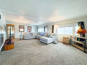 View of carpeted living room